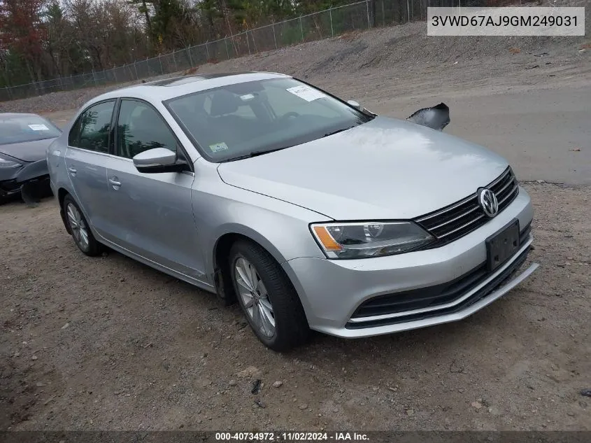 2016 Volkswagen Jetta 1.4T Se VIN: 3VWD67AJ9GM249031 Lot: 40734972