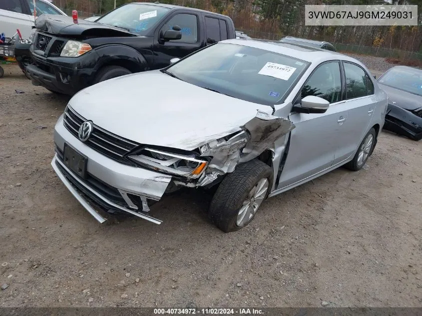 2016 Volkswagen Jetta 1.4T Se VIN: 3VWD67AJ9GM249031 Lot: 40734972