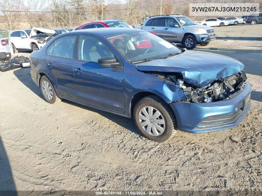 2016 Volkswagen Jetta 1.4T S VIN: 3VW267AJ3GM213245 Lot: 40769168