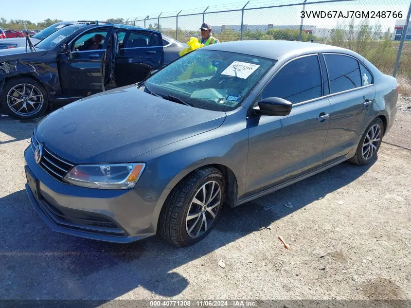 2016 Volkswagen Jetta 1.4T Se VIN: 3VWD67AJ7GM248766 Lot: 40771308