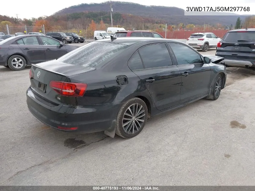 2016 Volkswagen Jetta 1.8T Sport VIN: 3VWD17AJ5GM297768 Lot: 40775193