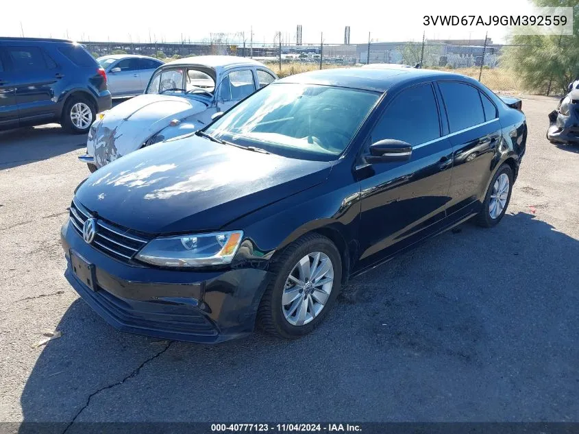 2016 Volkswagen Jetta 1.4T Se VIN: 3VWD67AJ9GM392559 Lot: 40777123