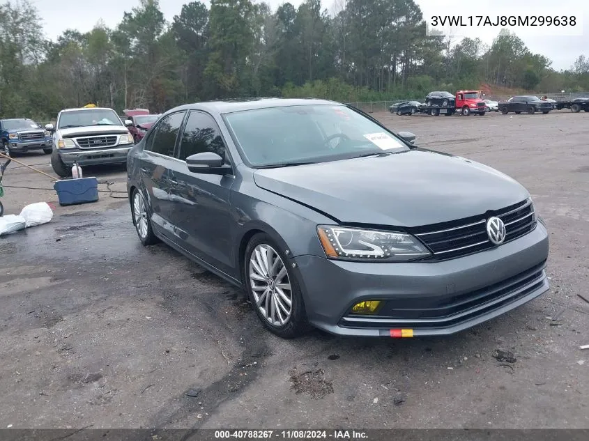 2016 Volkswagen Jetta 1.8T Sel VIN: 3VWL17AJ8GM299638 Lot: 40788267