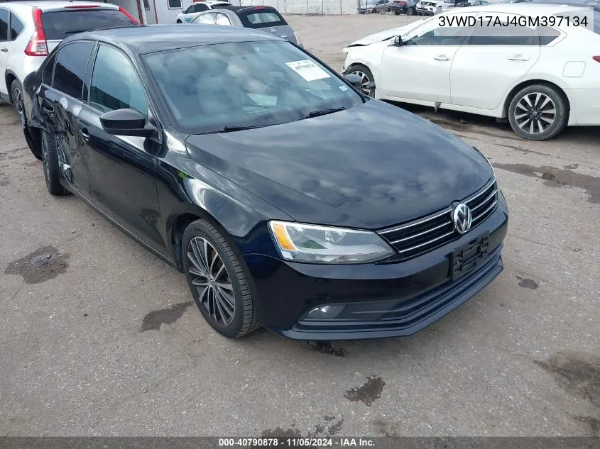 2016 Volkswagen Jetta 1.8T Sport VIN: 3VWD17AJ4GM397134 Lot: 40790878