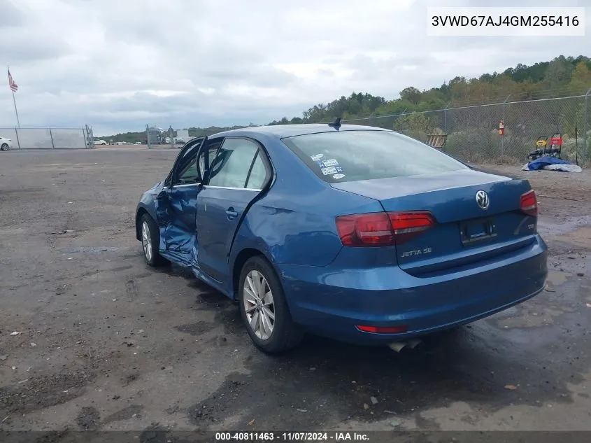 2016 Volkswagen Jetta 1.4T Se VIN: 3VWD67AJ4GM255416 Lot: 40811463