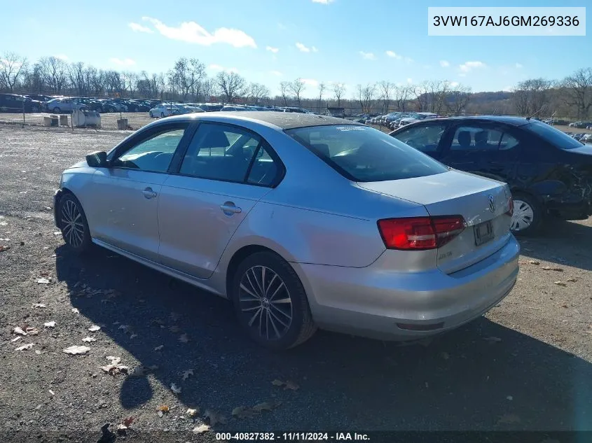 2016 Volkswagen Jetta 1.4T S VIN: 3VW167AJ6GM269336 Lot: 40827382