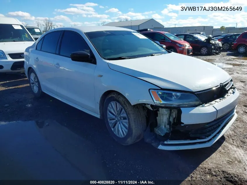 2016 Volkswagen Jetta 1.8T Sport VIN: 3VWB17AJ3GM265649 Lot: 40828820