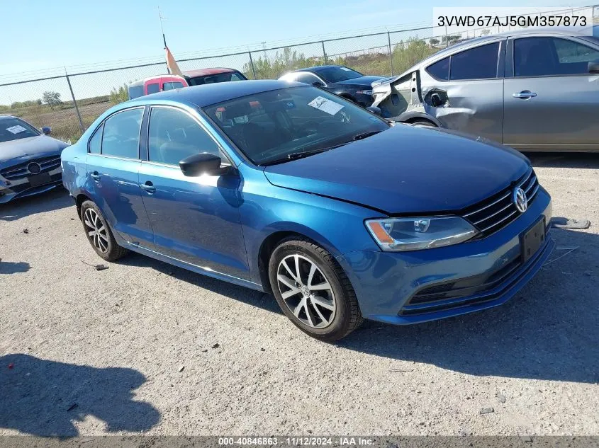 2016 Volkswagen Jetta 1.4T Se VIN: 3VWD67AJ5GM357873 Lot: 40846863