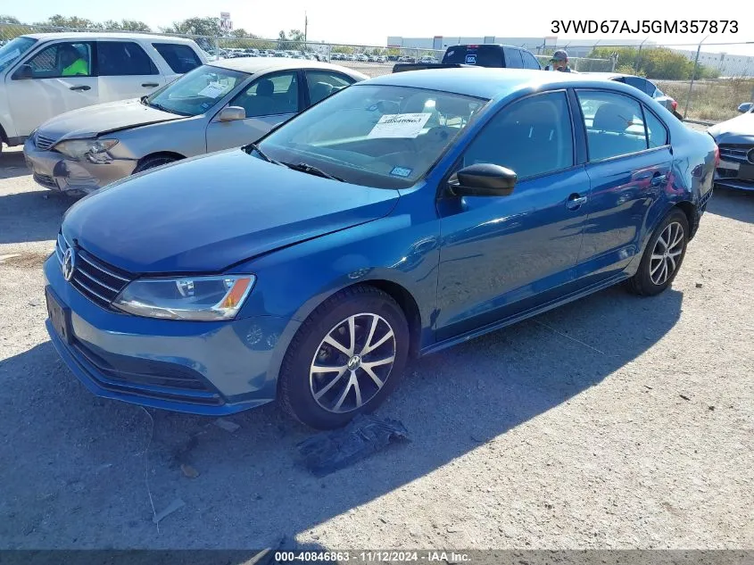 2016 Volkswagen Jetta 1.4T Se VIN: 3VWD67AJ5GM357873 Lot: 40846863