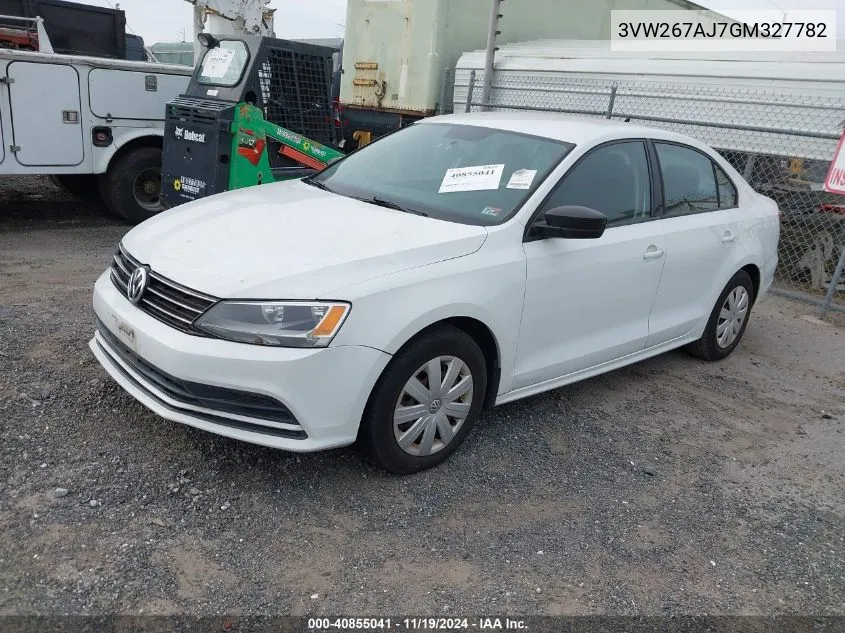 2016 Volkswagen Jetta 1.4T S VIN: 3VW267AJ7GM327782 Lot: 40855041