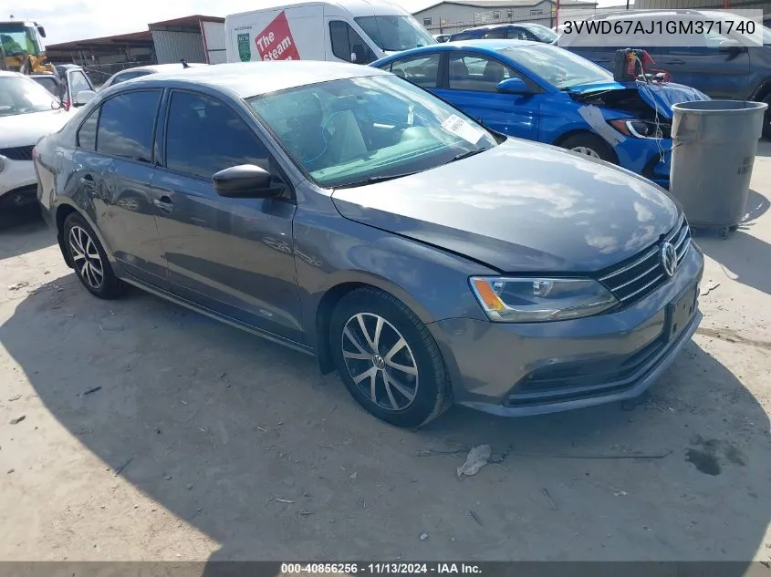 3VWD67AJ1GM371740 2016 Volkswagen Jetta 1.4T Se