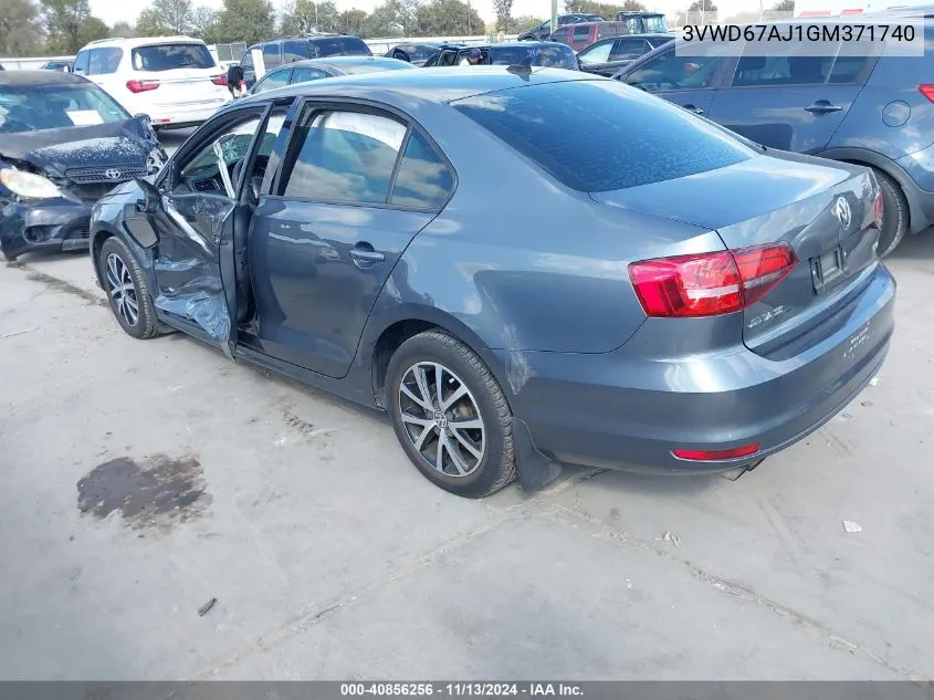 3VWD67AJ1GM371740 2016 Volkswagen Jetta 1.4T Se