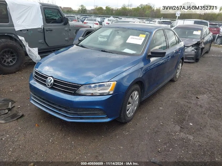 3VW267AJ6GM352771 2016 Volkswagen Jetta S