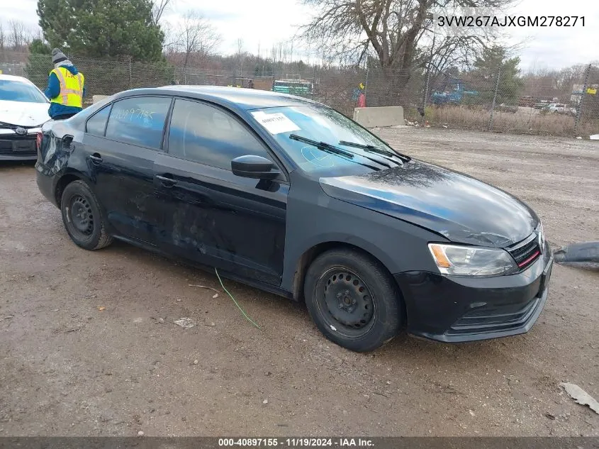 2016 Volkswagen Jetta 1.4T S VIN: 3VW267AJXGM278271 Lot: 40897155