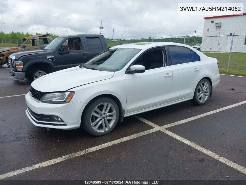 2017 Volkswagen Jetta Sel/Sel Premium VIN: 3VWL17AJ5HM214062 Lot: 12049589