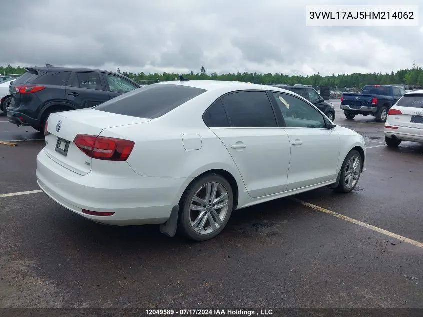 3VWL17AJ5HM214062 2017 Volkswagen Jetta Sel/Sel Premium