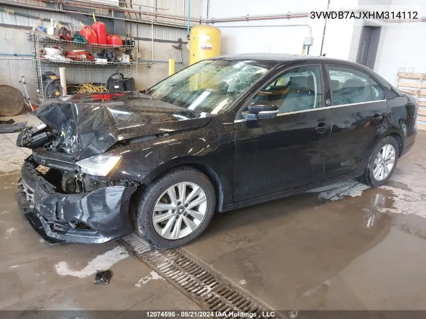 3VWDB7AJXHM314112 2017 Volkswagen Jetta Se