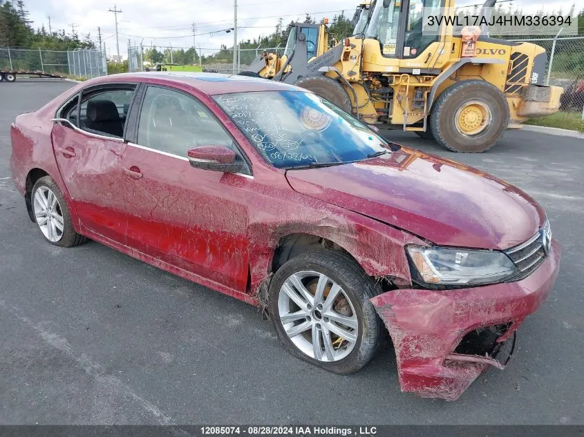 3VWL17AJ4HM336394 2017 Volkswagen Jetta Sedan