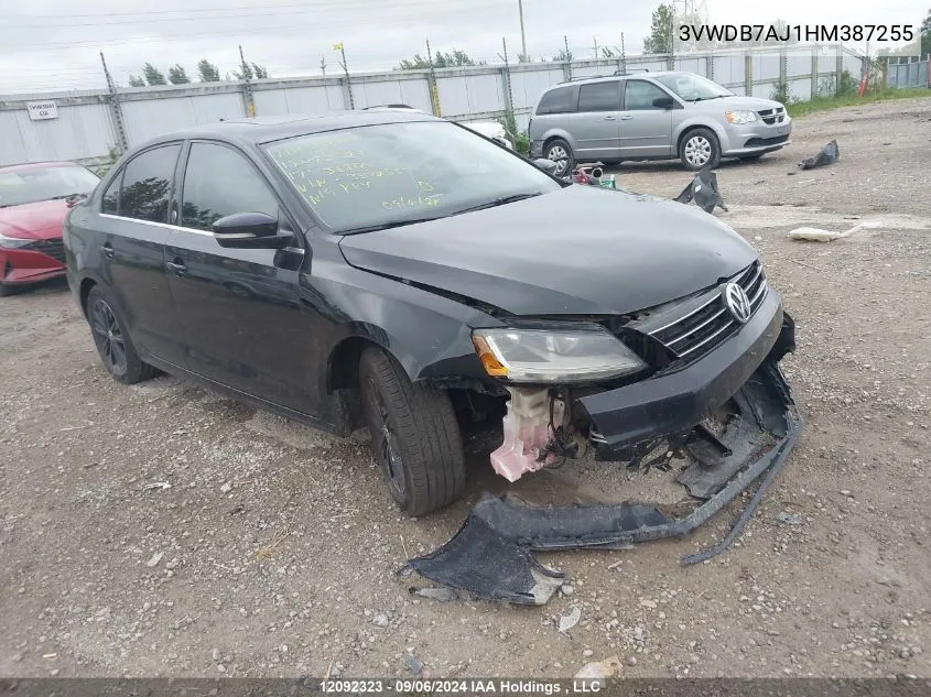 2017 Volkswagen Jetta Sedan VIN: 3VWDB7AJ1HM387255 Lot: 12092323