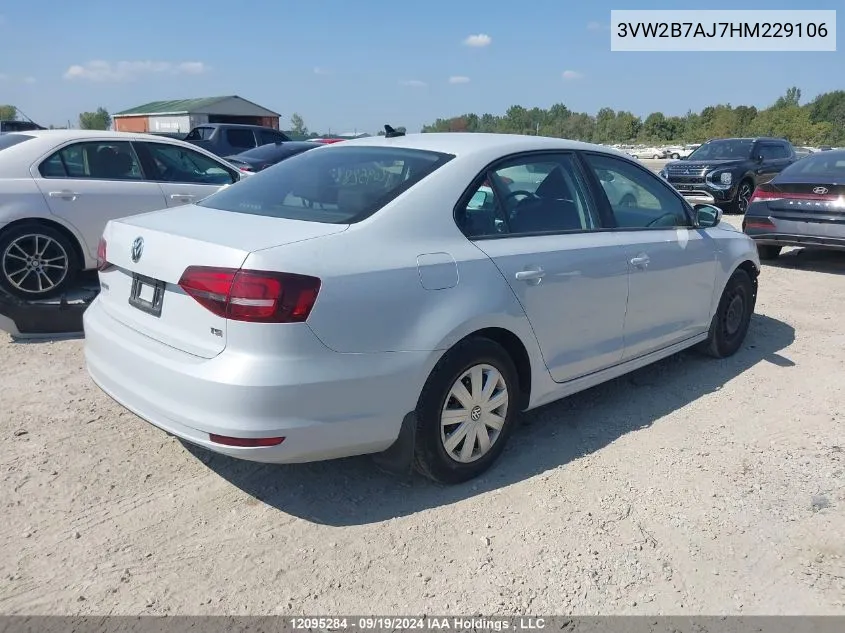 2017 Volkswagen Jetta Sedan VIN: 3VW2B7AJ7HM229106 Lot: 12095284