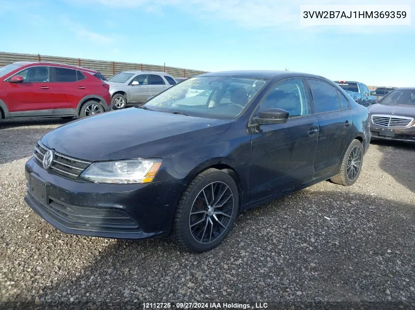 2017 Volkswagen Jetta S VIN: 3VW2B7AJ1HM369359 Lot: 12112725