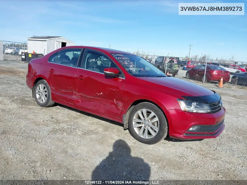 3VWB67AJ8HM389273 2017 Volkswagen Jetta Sedan