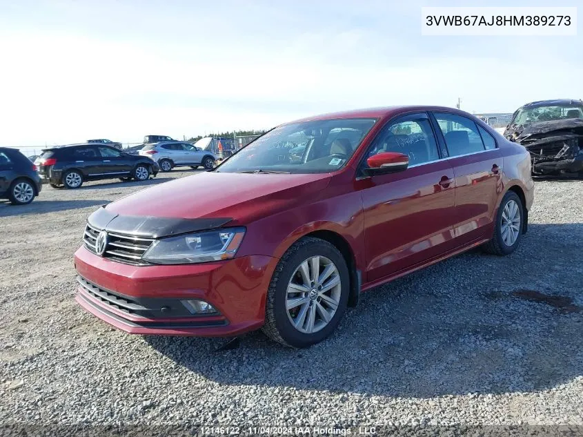 2017 Volkswagen Jetta Sedan VIN: 3VWB67AJ8HM389273 Lot: 12146122