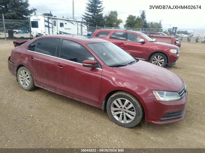 3VWDB7AJXHM402674 2017 Volkswagen Jetta Se