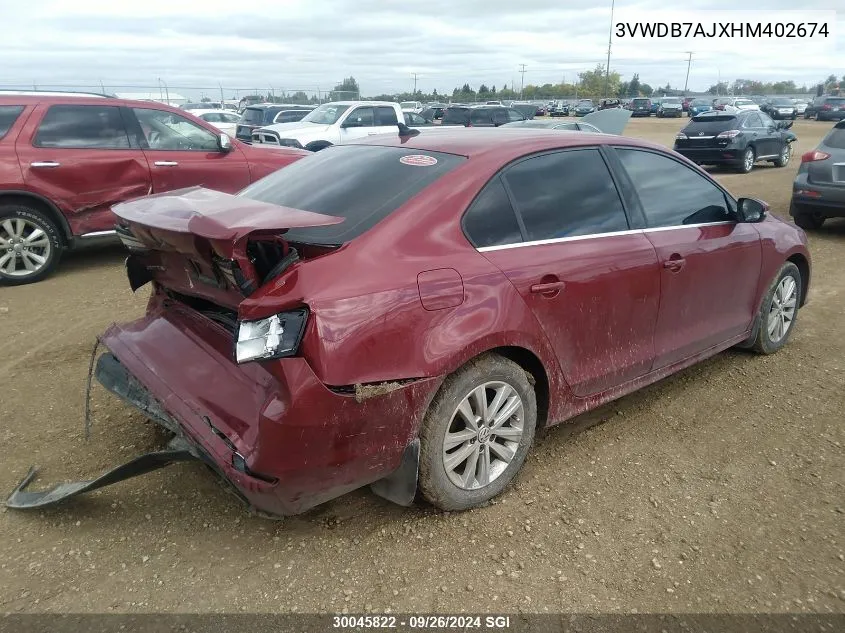 3VWDB7AJXHM402674 2017 Volkswagen Jetta Se