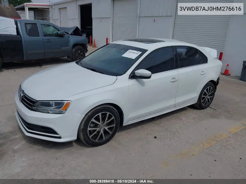 2017 Volkswagen Jetta 1.4T Se VIN: 3VWDB7AJ0HM276616 Lot: 39399418