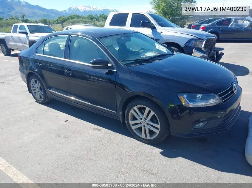 2017 Volkswagen Jetta 1.8T Sel/1.8T Sel Premium VIN: 3VWL17AJ6HM400239 Lot: 39503789