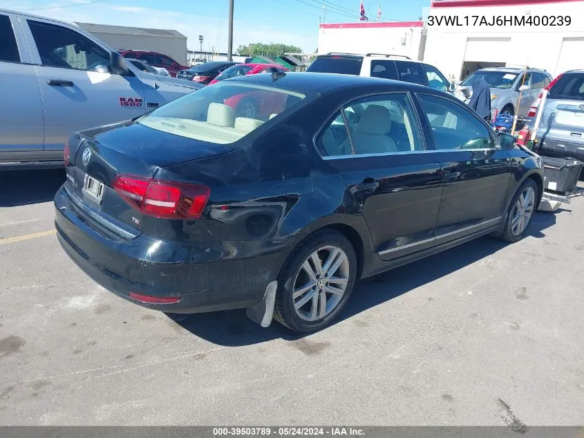 2017 Volkswagen Jetta 1.8T Sel/1.8T Sel Premium VIN: 3VWL17AJ6HM400239 Lot: 39503789