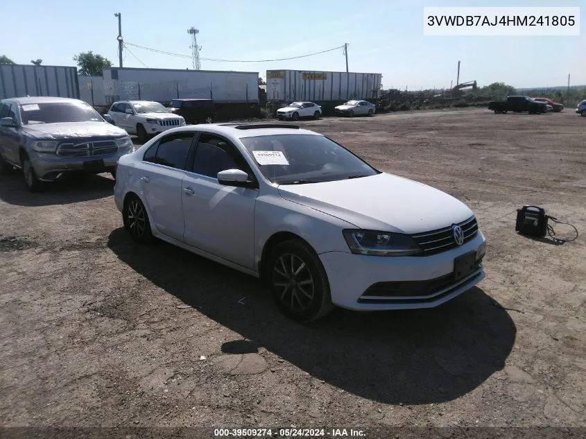 3VWDB7AJ4HM241805 2017 Volkswagen Jetta 1.4T Se