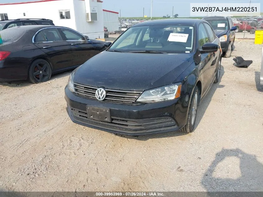 3VW2B7AJ4HM220251 2017 Volkswagen Jetta 1.4T S