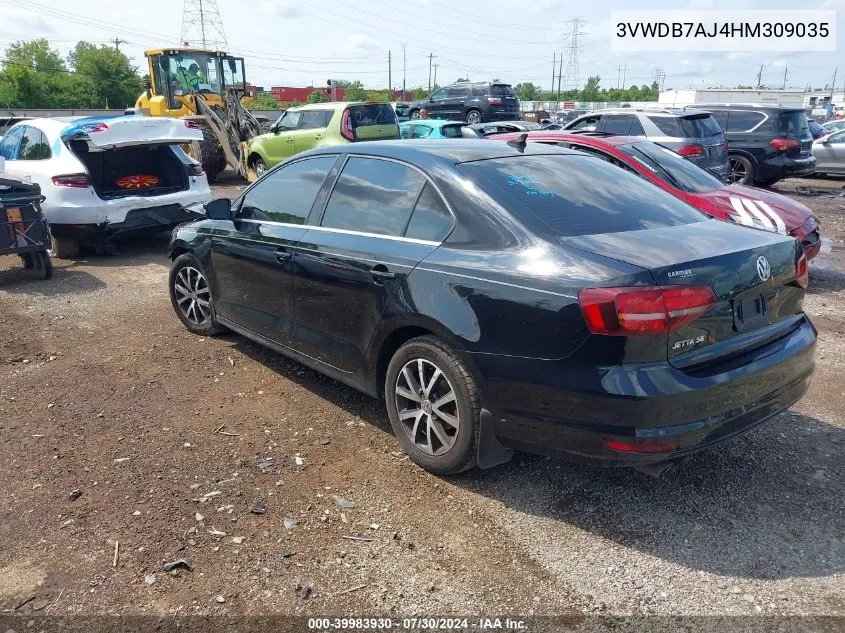 3VWDB7AJ4HM309035 2017 Volkswagen Jetta 1.4T Se