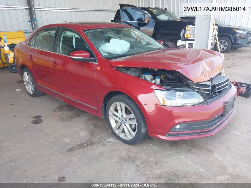 2017 Volkswagen Jetta 1.8T Sel/1.8T Sel Premium VIN: 3VWL17AJ9HM386014 Lot: 39994312