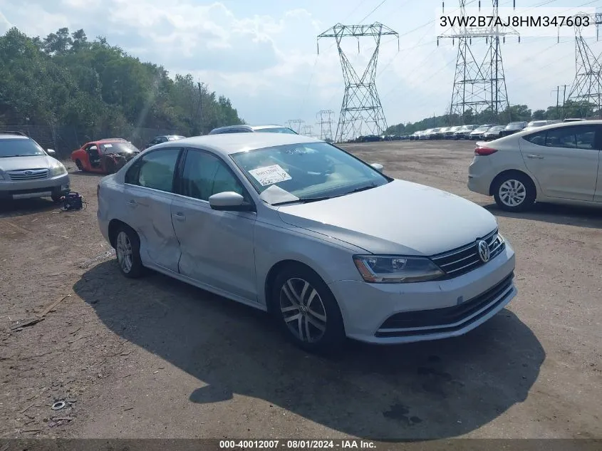 3VW2B7AJ8HM347603 2017 Volkswagen Jetta 1.4T S