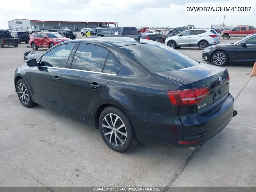 3VWDB7AJ3HM410387 2017 Volkswagen Jetta 1.4T Se