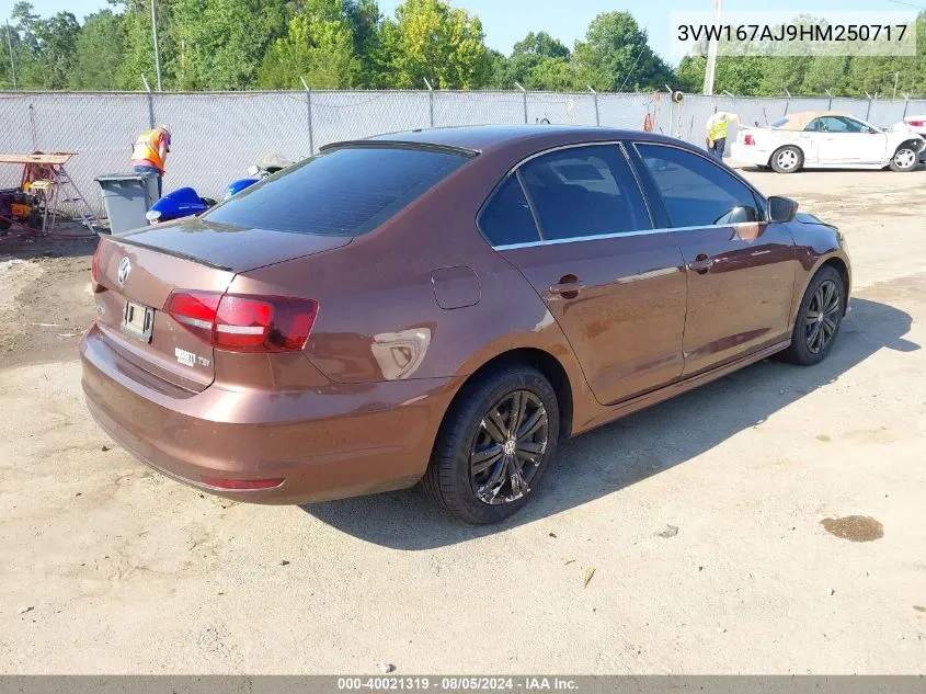 2017 Volkswagen Jetta 1.4T S VIN: 3VW167AJ9HM250717 Lot: 40021319