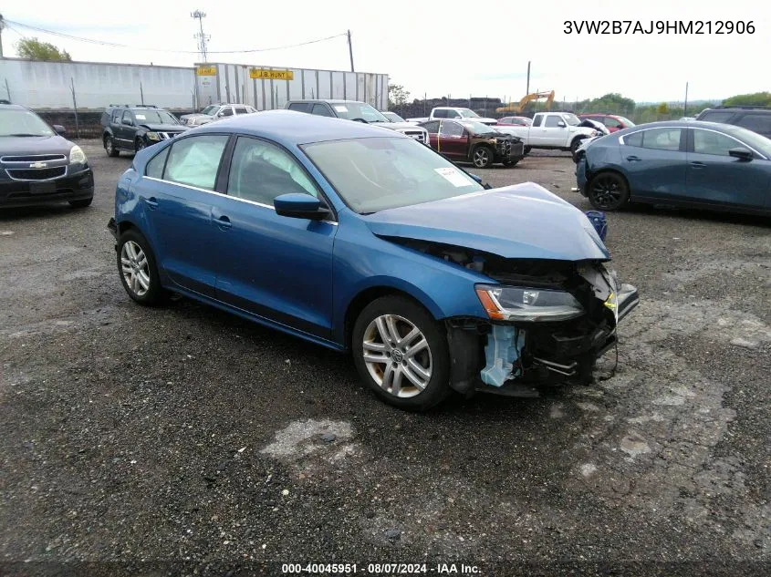 3VW2B7AJ9HM212906 2017 Volkswagen Jetta 1.4T S