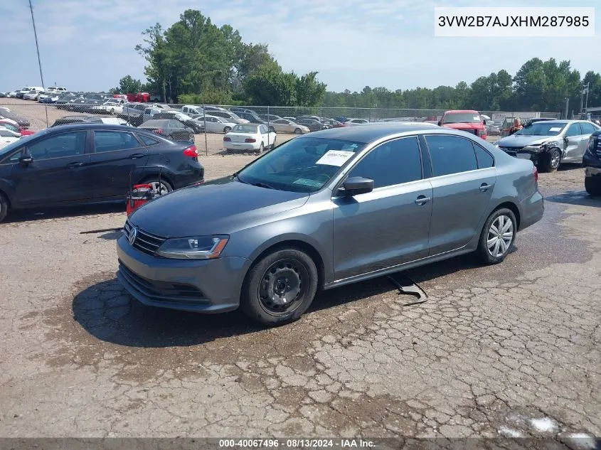 2017 Volkswagen Jetta 1.4T S VIN: 3VW2B7AJXHM287985 Lot: 40067496