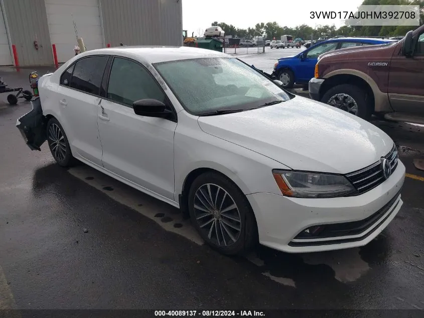 3VWD17AJ0HM392708 2017 Volkswagen Jetta 1.8T Sport