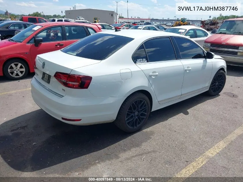 2017 Volkswagen Jetta 1.8T Sel/1.8T Sel Premium VIN: 3VWL17AJ0HM387746 Lot: 40097849