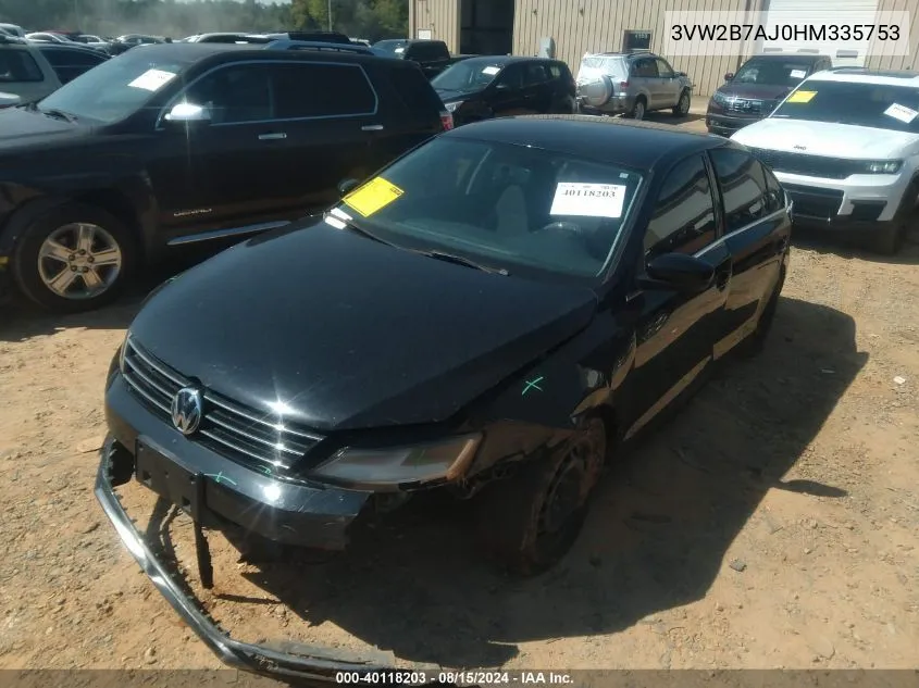 3VW2B7AJ0HM335753 2017 Volkswagen Jetta 1.4T S