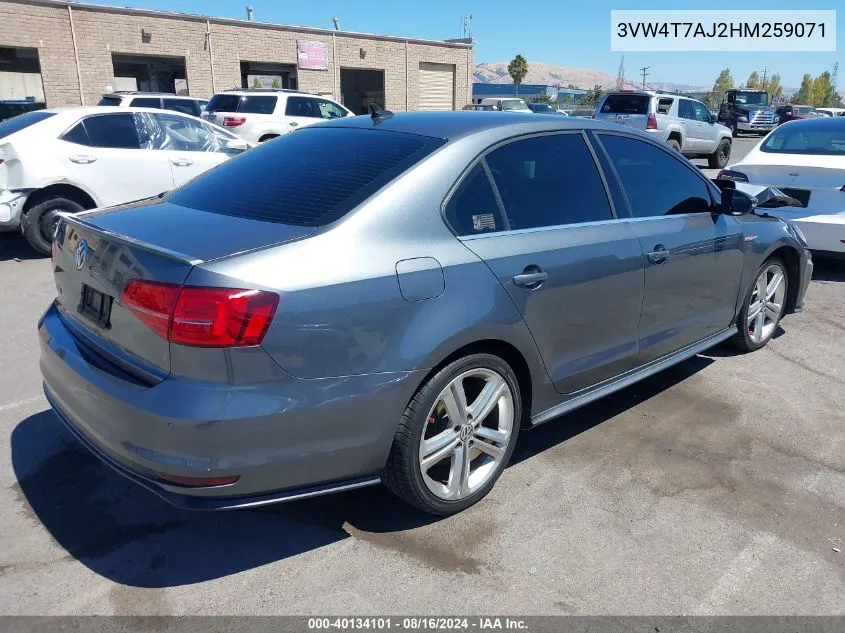 3VW4T7AJ2HM259071 2017 Volkswagen Jetta Gli