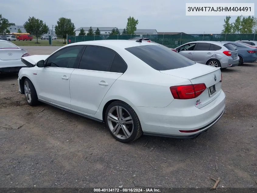 2017 Volkswagen Jetta Gli VIN: 3VW4T7AJ5HM404491 Lot: 40134172