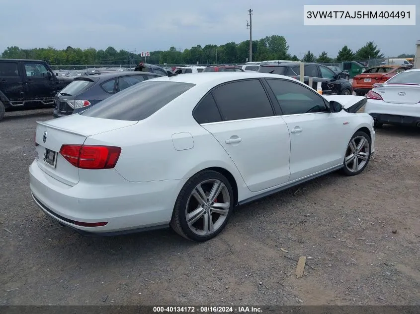 3VW4T7AJ5HM404491 2017 Volkswagen Jetta Gli