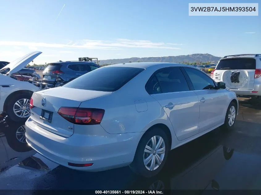 2017 Volkswagen Jetta 1.4T S VIN: 3VW2B7AJ5HM393504 Lot: 40135661