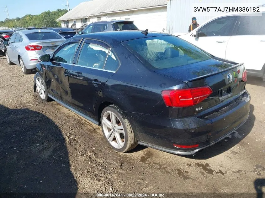 2017 Volkswagen Jetta Gli VIN: 3VW5T7AJ7HM336182 Lot: 40147841