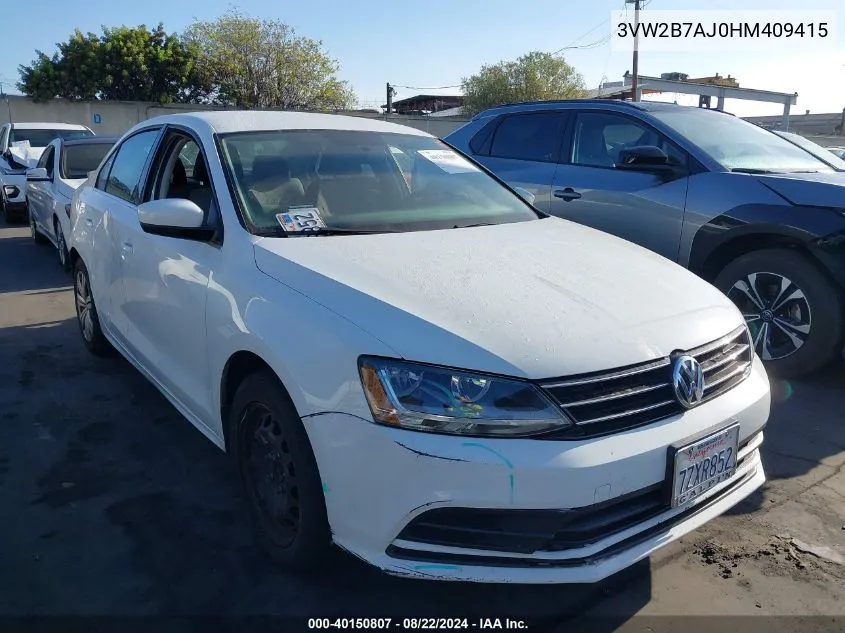 2017 Volkswagen Jetta 1.4T S VIN: 3VW2B7AJ0HM409415 Lot: 40150807